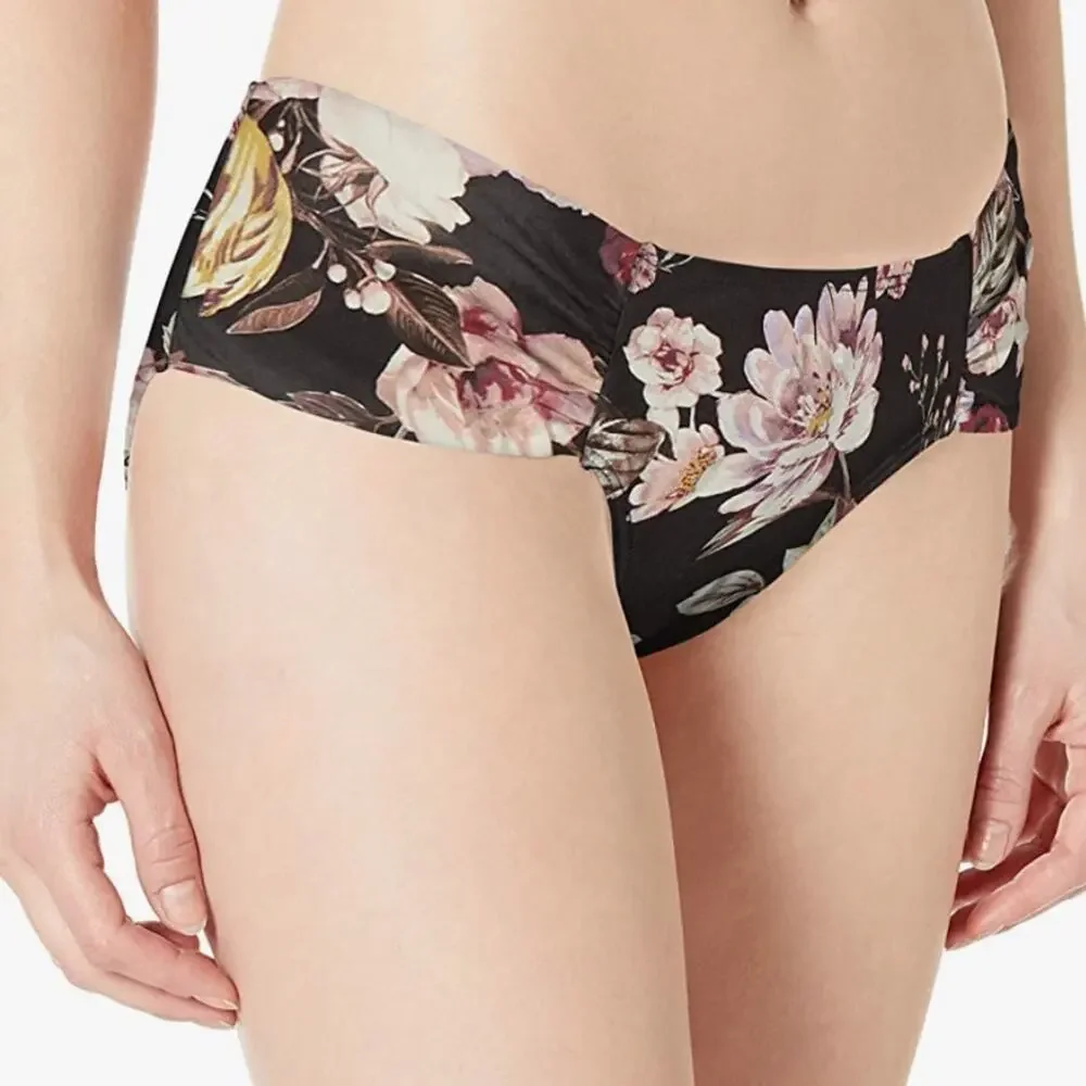 Rachel Roy Rusched Side floral Swim bikini Bottom